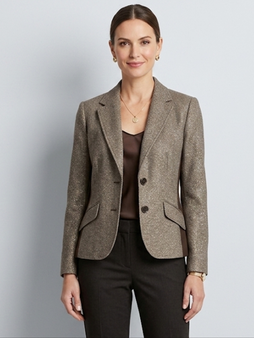Liz Claiborne Metallic Taupe Blazer NWT